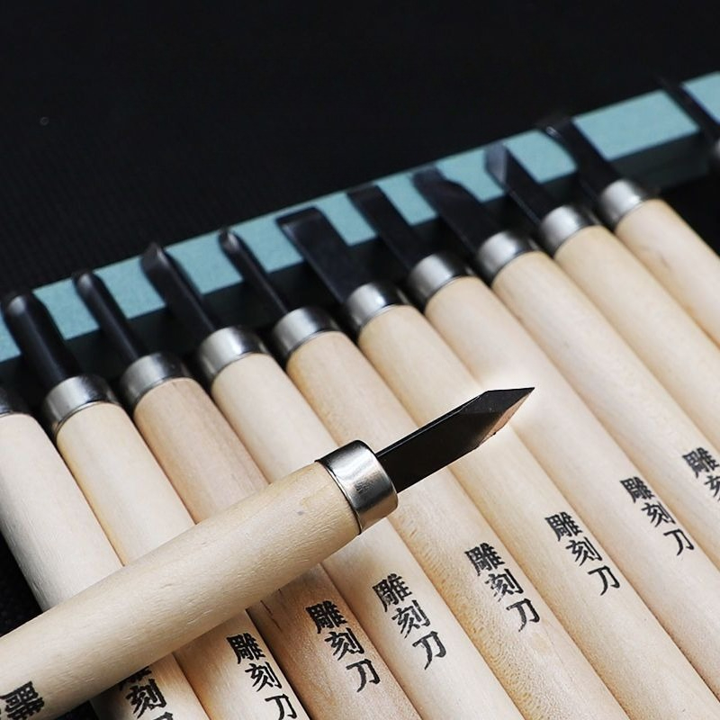 Wood Chisel Set - Set Pisau Ukir, Stempel Karet Woodblock,