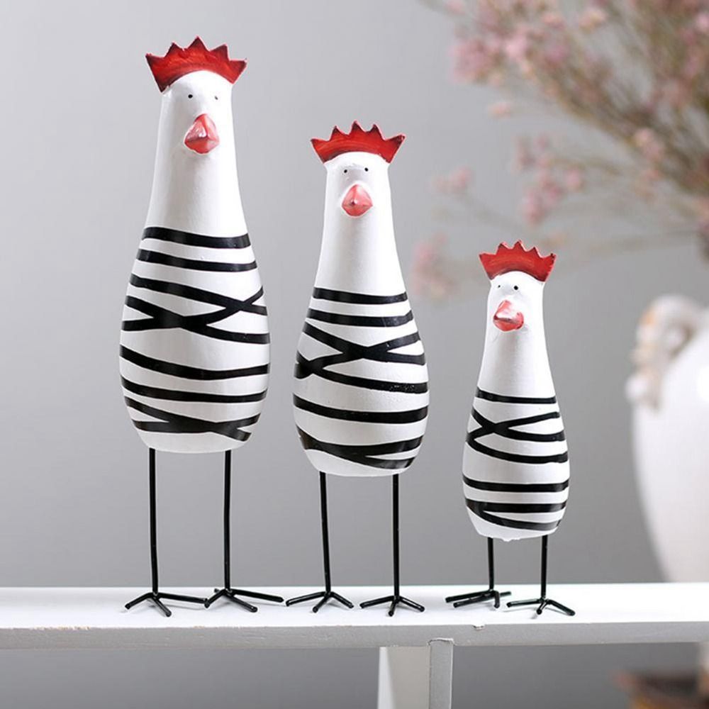 3 Buah/Set Patung Ayam Lukis U - Wood Chisel Set ulasan dan harga