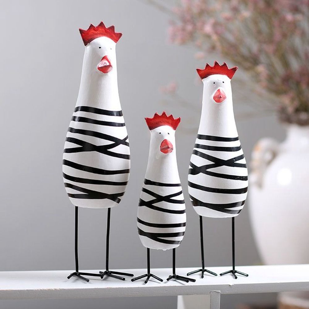 3 Buah/Set Patung Ayam Lukis U - Wood Chisel Set ulasan dan harga