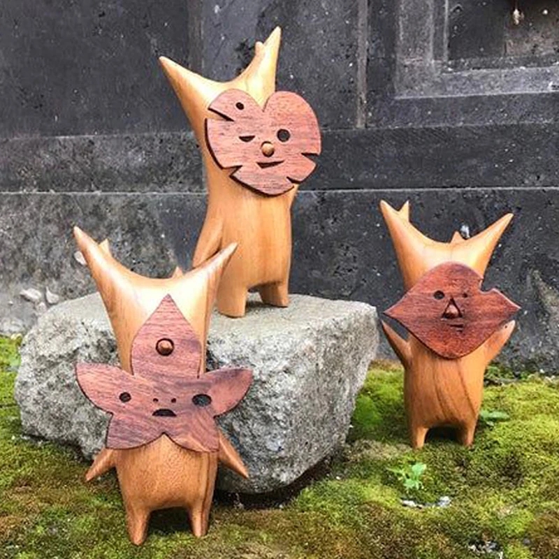 1/2/3 buah patung Korok kayu d - Woodworking Resin ulasan dan harga